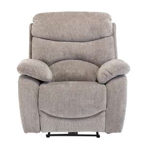 Toccoa Fabric Electric Recliner Armchair In Light Grey - UK