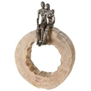 Together Aluminium Sculpture In Bronze With Natural Wooden Frame - UK
