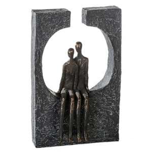 Togetherness Poly Design Sculpture In Burnished Bronze And Grey