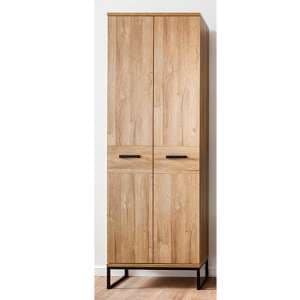Toledo Wooden 2 Doors Wardrobe In Grandson Oak
