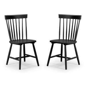 Takiko Black Lacquer Dining Chairs In Pair