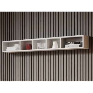 Torino Wooden Wall Shelf In Matt White - UK