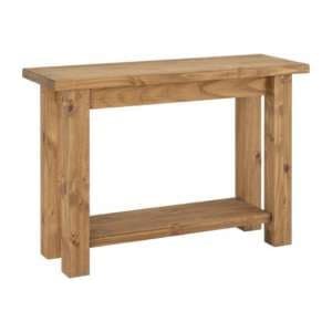 Torsal Wooden Console Table In Waxed Pine