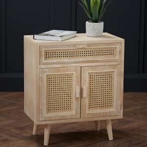 Toulon Wooden Storage Cabinet In Light Washed Oak