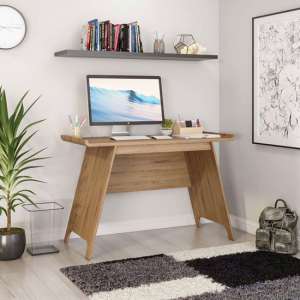 Towson Wooden Trestle Laptop Desk In Beaufort Oak - UK