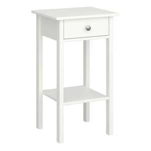 Trams Wooden Bedside Cabinet With 1 Drawer In Off White - UK