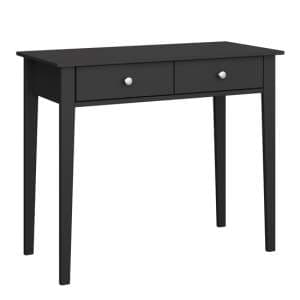 Trams Wooden Laptop Desk With 2 Drawers In Black