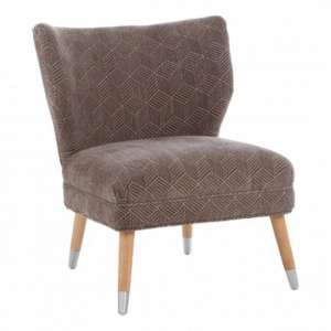 Trento Upholstered Fabric Accent Chair In Grey - UK