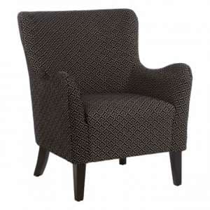 Trento Upholstered Fabric Armchair In Black