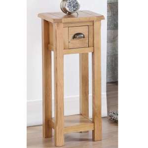 Trevino End Table In Oak With 1 Drawer - UK
