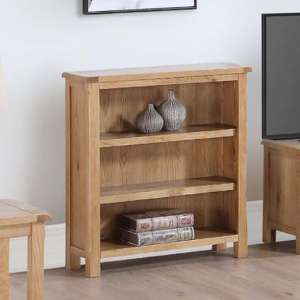 Trevino Low Bookcase In Oak With 2 Shelves - UK