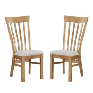 Trevino Oak Dining Chair In Pair
