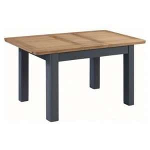 Trevino Small Extending Dining Table In Midnight Blue And Oak - UK