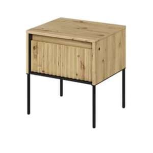 Trier Wooden Bedside Cabinet With 1 Drawer In Artisan Oak - UK