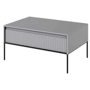 Trier Wooden Coffee Table With 1 Drawer In Matt Grey - UK