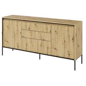 Trier Wooden Sideboard With 2 Doors 3 Drawers In Artisan Oak - UK