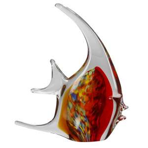 Tropic Fish Glass Design Sculpture In Multicolor