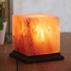 Trox Box Design Salt Table Lamp In Orange