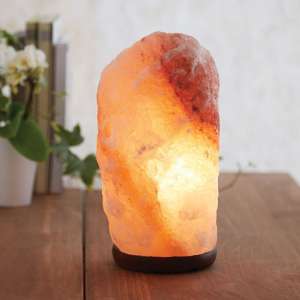 Trox Natural Stone Design Salt Medium Table Lamp In Orange