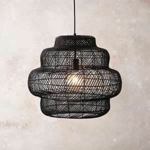 Tulsa Rattan Basket Shade Ceiling Pendant Light In Natural