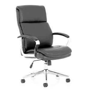 Tunis Leather Executive Office Chair In Black - UK