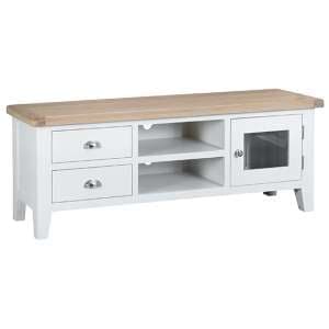 Tyler Wooden 1 Door And 2 Drawers TV Stand In White - UK