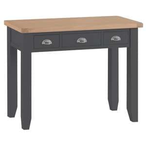 Tyler Wooden 3 Drawers Dressing Table In Charcoal
