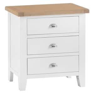 Tyler Wooden Chest Of 3 Drawers In White - UK