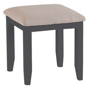 Tyler Wooden Dressing Stool In Charcoal
