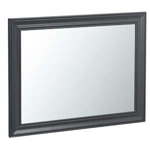 Tyler Large Wall Mirror In Charcoal Wooden Frame - UK