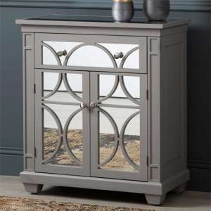 Tyler Mirrored Sideboard With 2 Doors 1 Drawer In Grey