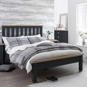 Tyler Wooden Single Bed In Charcoal