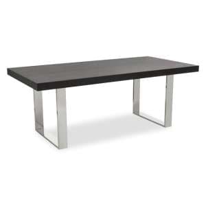 Ulmos Wooden Dining Table With U-Shaped Base In Black - UK
