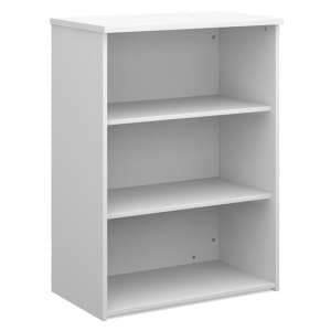 Upton Home And Office Wooden Bookcase In White With 2 Shelves