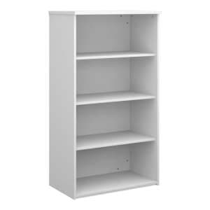 Upton Home And Office Wooden Bookcase In White With 3 Shelves