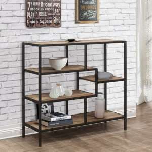 Urban Wooden Small Shelving Unit In Rustic