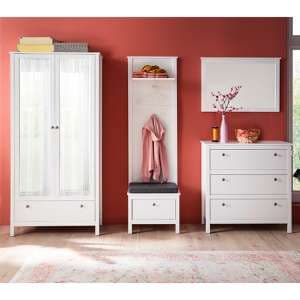 Valdo Wooden Hallway Furniture Set 14 In White