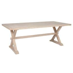 Valente Large Rectangular Wooden Dining Table In Natural