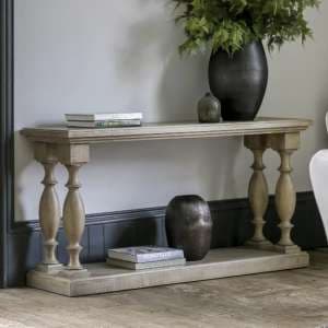 Valletta Wooden Console Table In Natural - UK