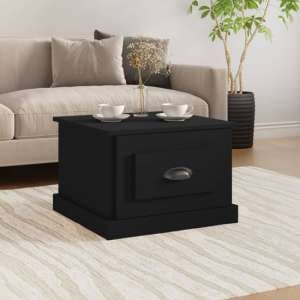 Vance Wooden Coffee Table With 1 Drawer In Black - UK