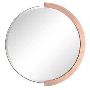 Varco Round Wall Mirror In Rose Gold Frame