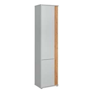 Varna Wooden Storage Cabinet With 2 Doors In Pearl Grey