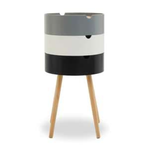 Varna Wooden Three Tier Side Table Storage In Multi-Colour