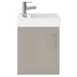 Vaults 40cm Wall Vanity Unit With Basin In Stone Grey