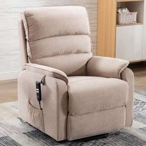 Vauxhall Fabric Electric Riser Recliner Chair In Lisbon Wheat