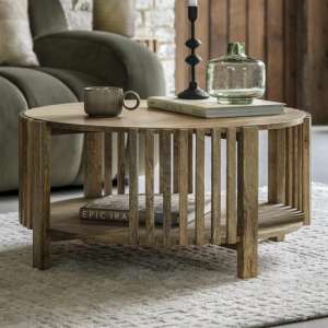 Vejle Mango Wood Coffee Table Round In Natural