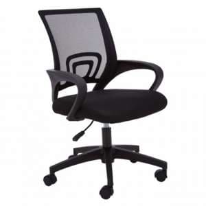 Velika Home And Office Chair In Black With Armrest - UK