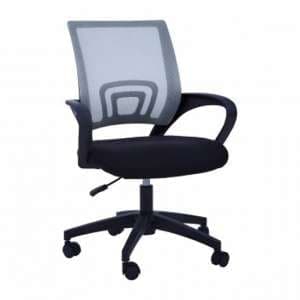 Velika Home And Office Chair In Grey With Armrest - UK