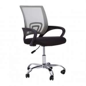 Velika Home And Office Chair In Grey With Black Armrest