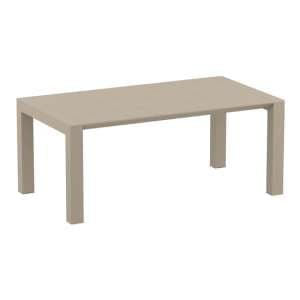 Ventsor Outdoor Medium Extending Dining Table In Taupe - UK